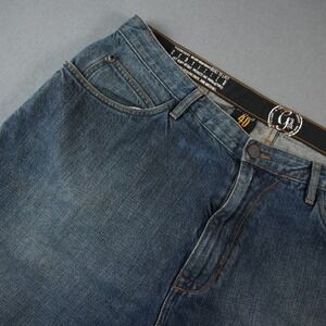 Y2K G Unit Baggy Heavyweight Denim Shorts Mens 40 Raw Streetwear 13" Retro